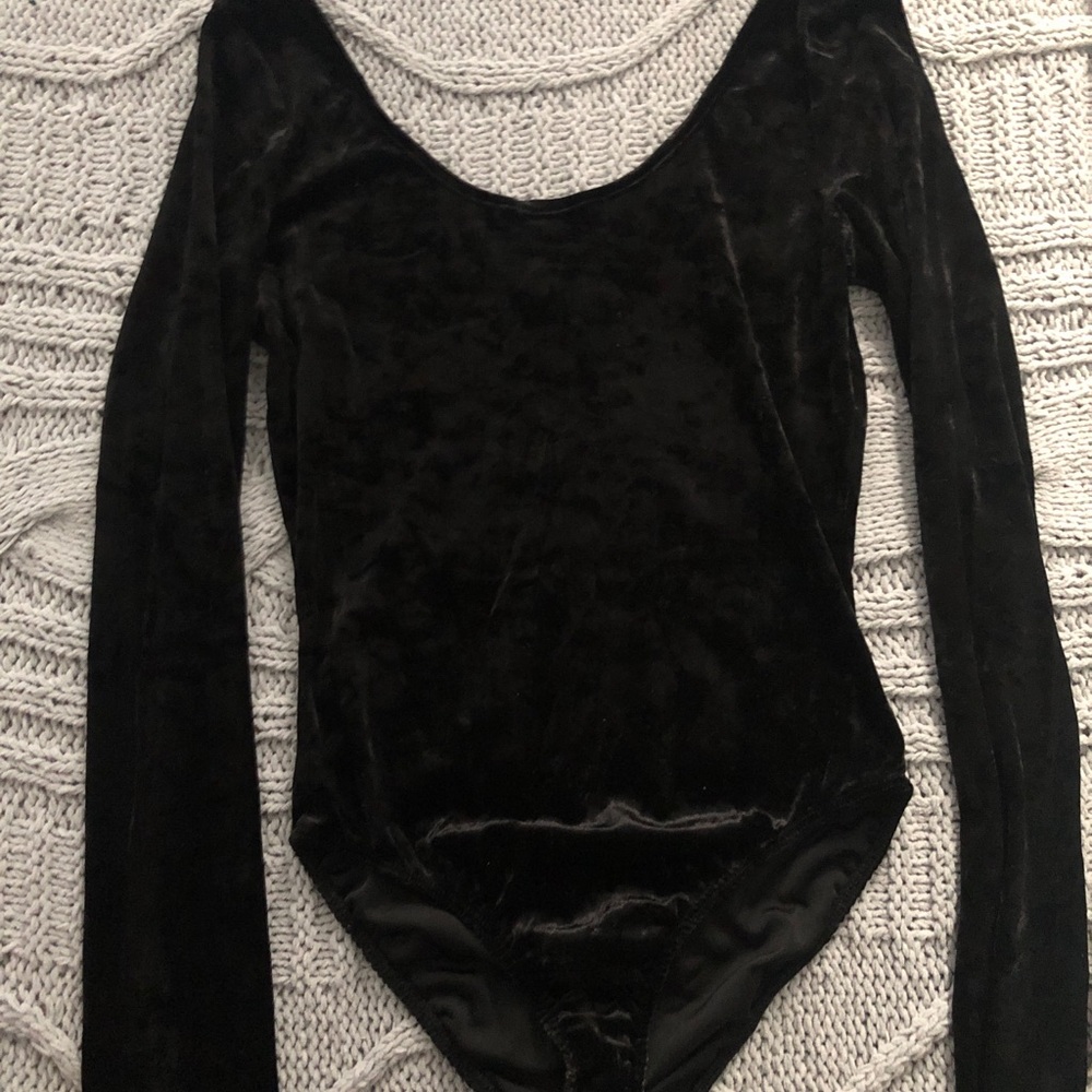 Velvet bodysuit.